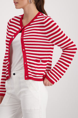 Strickjacke, chilli pepper ringel