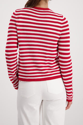 Strickjacke, chilli pepper ringel
