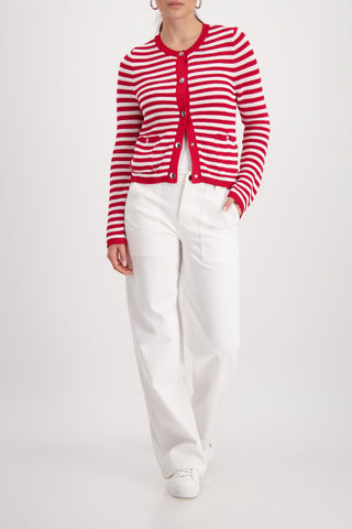 Strickjacke, chilli pepper ringel