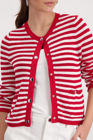 Strickjacke, chilli pepper ringel