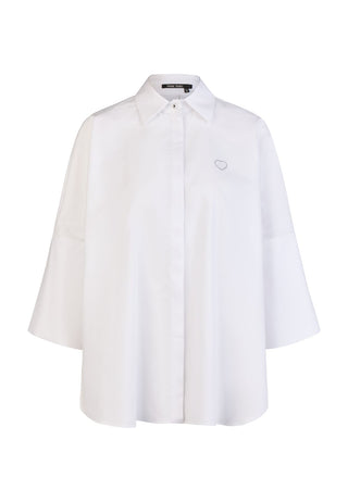 Oversize Hemd mit Logostrassdetail