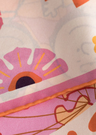 Peanuts Nickituch aus reiner Seide mit Herz und Peanuts-Motiven