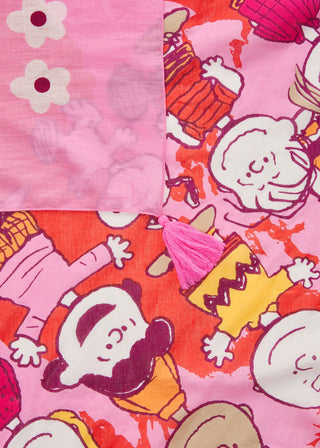 Peanuts Dreieckstuch aus reiner Baumwolle mit Peanuts-Motiven