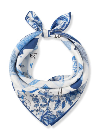 Premium Nickituch aus reiner Seide mit Paris-Motiven