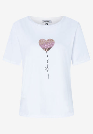 T-Shirt mit Pailletten-Herz