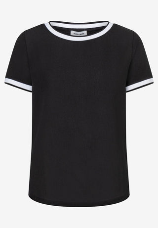 Blusenshirt mit Kontrastabschlüssen