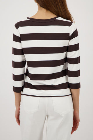 Sweatshirt, dark chocolate ringel