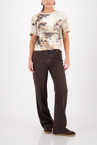 T-Shirt, sand gemustert
