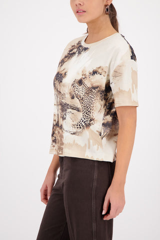 T-Shirt, sand gemustert
