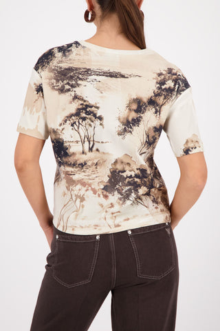T-Shirt, sand gemustert