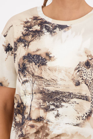 T-Shirt, sand gemustert