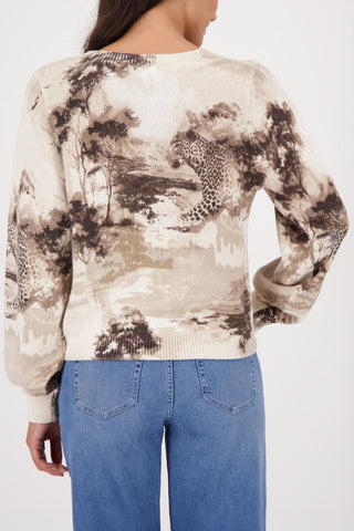 Pullover, sand gemustert