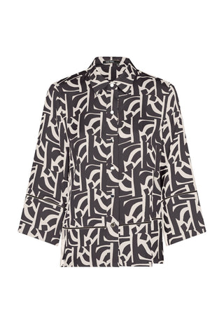 Bluse mit grafischem Print