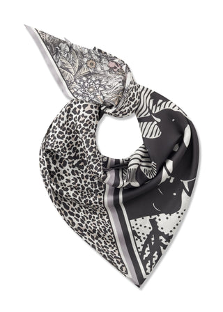 Premium Dreieckstuch aus reiner Seide mit Mustermix