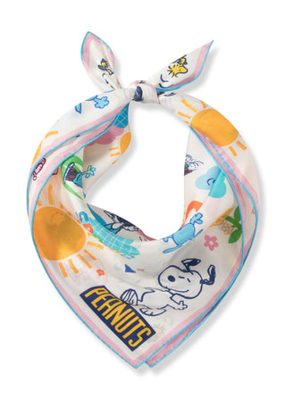 Peanuts Nickituch aus reiner Seide mit  Peanuts-Motiven und SWING-Schriftzug