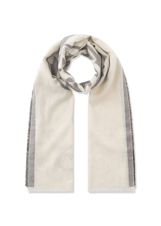 Jacquard-Schal aus reiner Baumwolle mit Leopard-Motiv