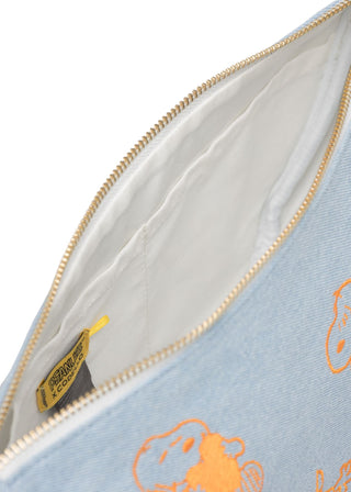 Peanuts Umhängetasche aus Denim mit SNOOPY-Stickerei