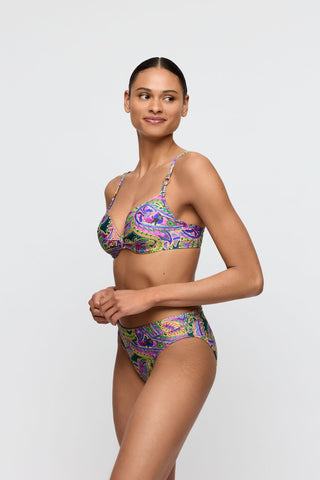 JOLISE Tropical Paisley Unterlegter Bikini Herzform
