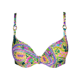 JOLISE Tropical Paisley Unterlegter Bikini Herzform