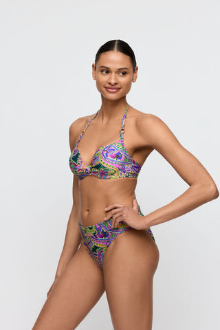 JOLISE Tropical Paisley Unterlegter Bikini Herzform