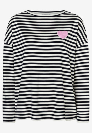 Streifenshirt mit Herz