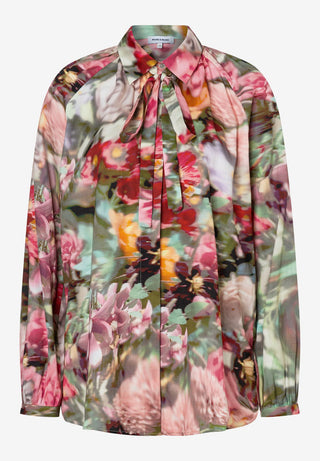 Schluppenbluse mit Print