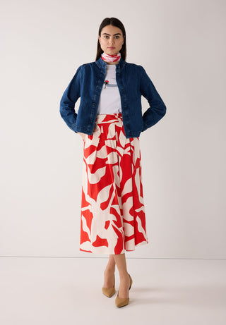 Baumwoll-Rock mit Print