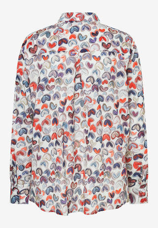 Bluse mit Herz-Print