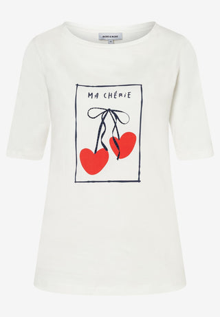 T-Shirt mit Kirschen-Print