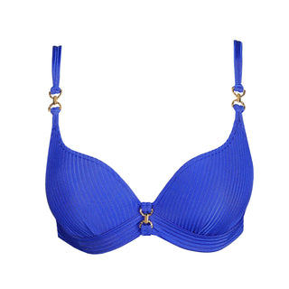EMLY electric blue Unterlegter Bikini Herzform