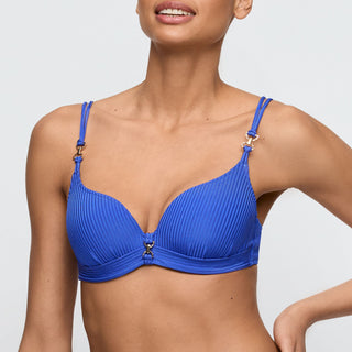 EMLY electric blue Unterlegter Bikini Herzform