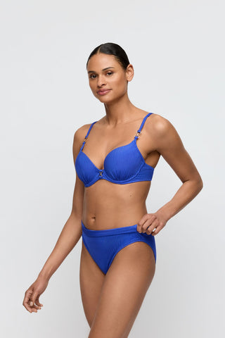 EMLY electric blue Bikinislip mit Umschlag