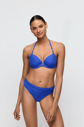 EMLY electric blue Bikinislip mit Umschlag