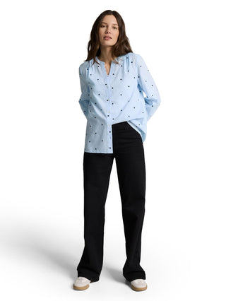 Bluse mit Herz-Stickerei