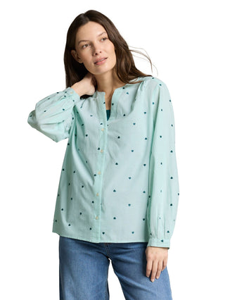 Bluse mit Herz-Stickerei