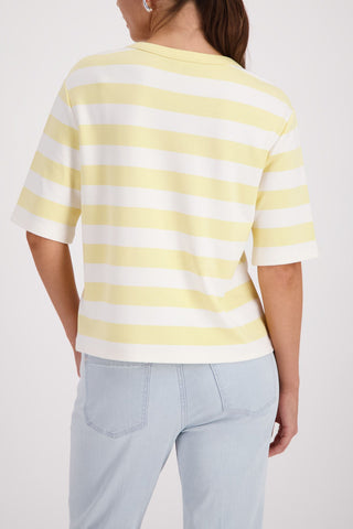 Sweatshirt, pastel yellow ringel