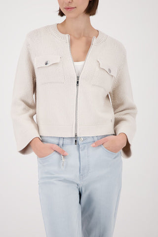 Strickjacke, champagne beige