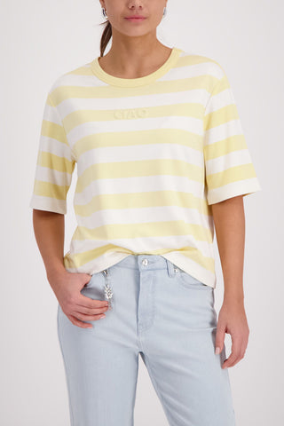 Sweatshirt, pastel yellow ringel