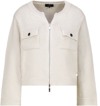Strickjacke, champagne beige