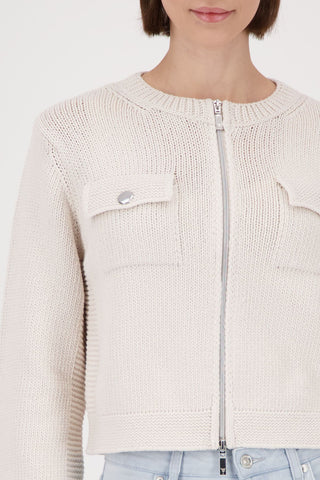 Strickjacke, champagne beige