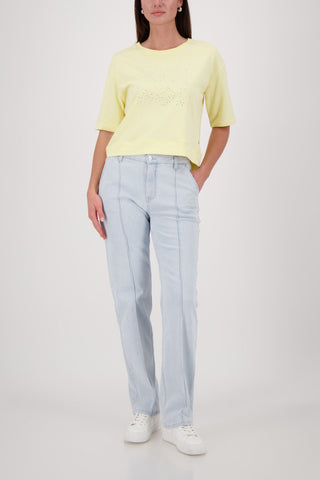 Sweatshirt, pastel yellow