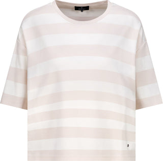 Sweatshirt, champagne beige ringel