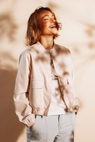 Jacke, champagne beige