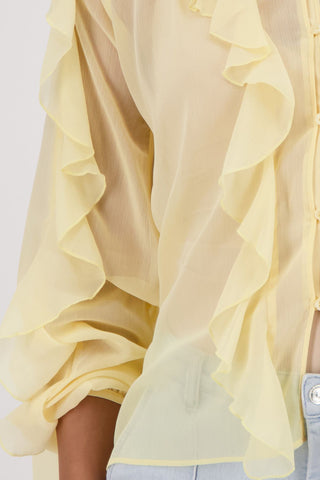 Bluse, pastel yellow