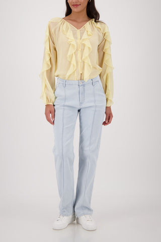 Bluse, pastel yellow