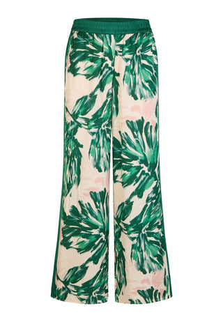 Pyjamahose mit grünem Print