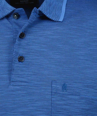 Softknit-Polo gestreift, Flammdesign