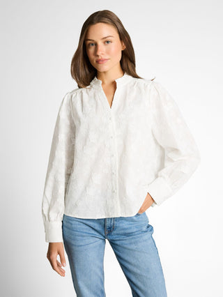 Loose Fit Bluse mit Stickerei