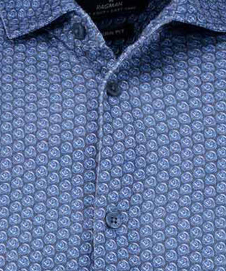 Softknit-Hemd mit Print, kurzarm