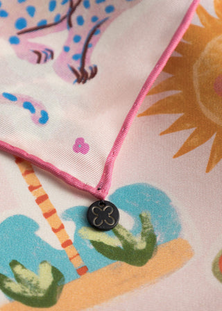 Premium Nickituch aus reiner Seide mit Mustermix und Sonnenmotiv